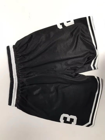 Varsity Black Shorts