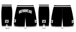 Varsity Black Shorts